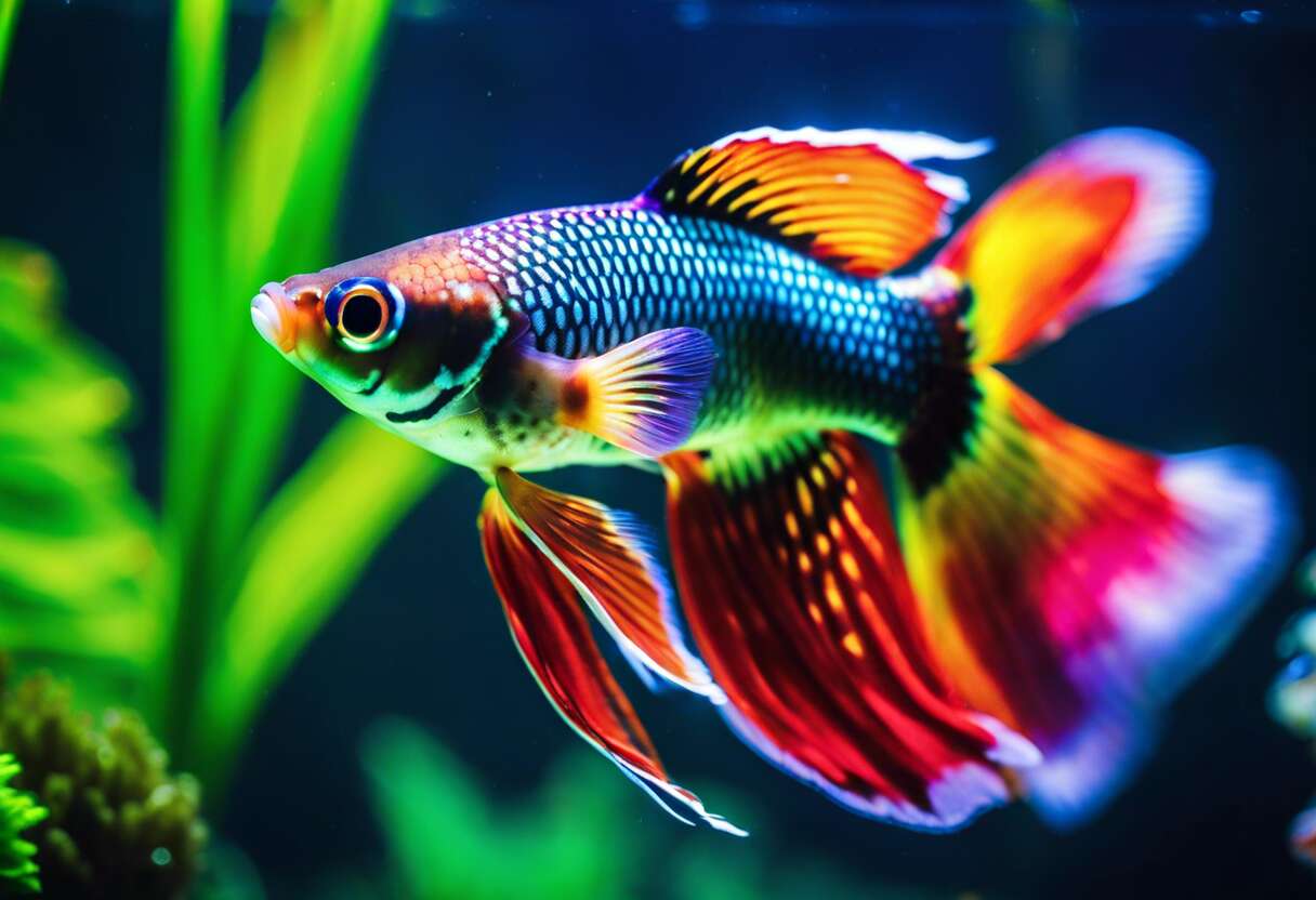 Le guppy : un poisson coloré prisé en aquariophilie
